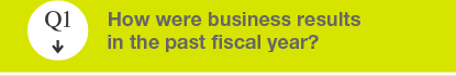 Q1 How were business results in the past fiscal year?