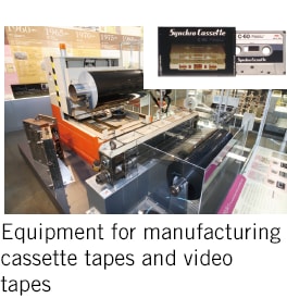 Equipment for manufacturingcassette tapes and video tapes