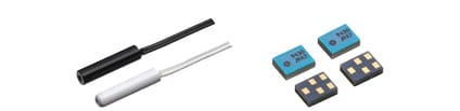 NTCサーミスタ（左）および高周波部品（右）
