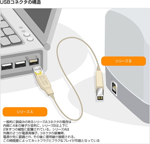 USBコネクタの構造