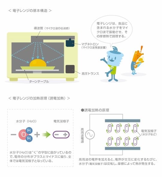 電子レンジの基本構造と加熱原理