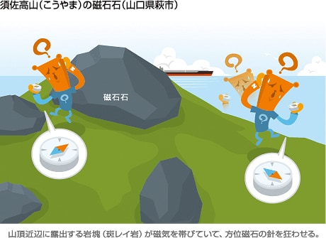 須佐高山の磁石石