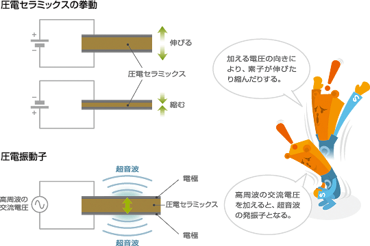 圧電セラミックスの挙動 圧電振動子