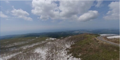 Pick up speed and take off from Mt. Chokai!