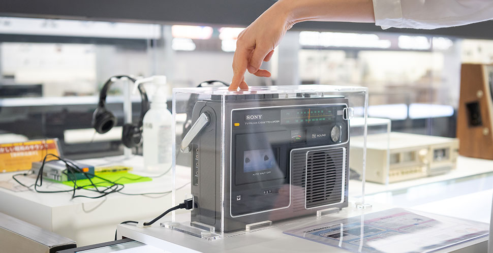 Experience recording sound onto a cassette tape with a radio-cassette player