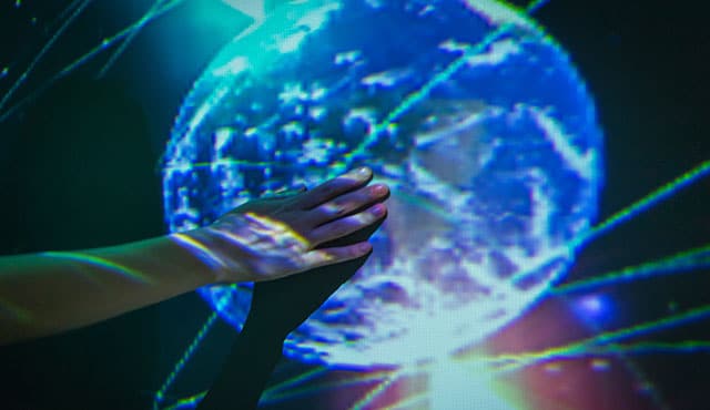Interactive theater for changing the magnetic field of planets