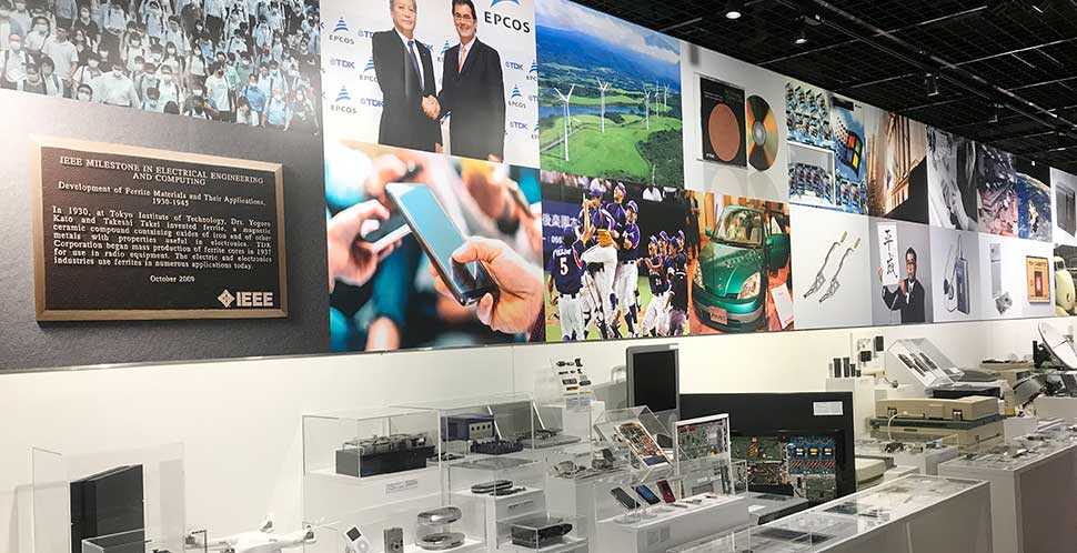 Chronological display of TDK products