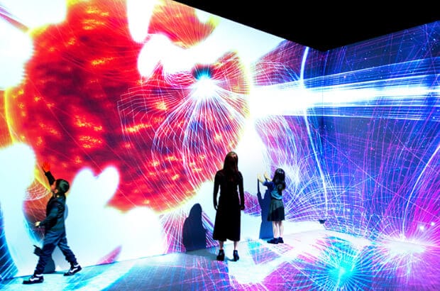 Interactive Magnetic Field Theater by teamLab