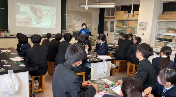 秋田県にかほ市・由利本荘市・秋田市の中学校で実施「2024年度理科出前授業」レポート