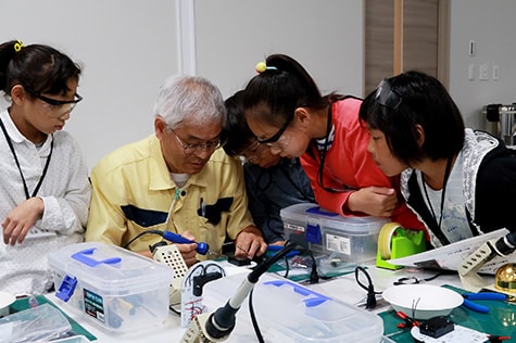 An electronics workshop