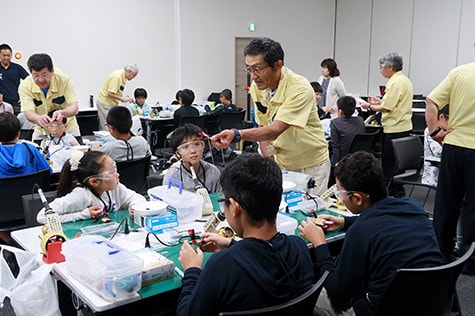 An electronics workshop
