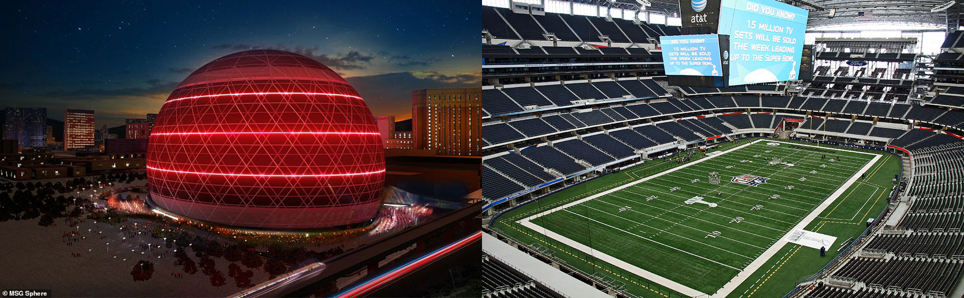 LED lights at the stadium monitor