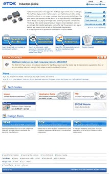 Top page of the Inductors website