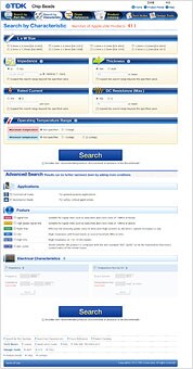 Search page of the Inductors website