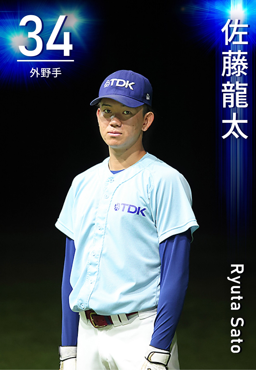外野手 佐藤 龍太