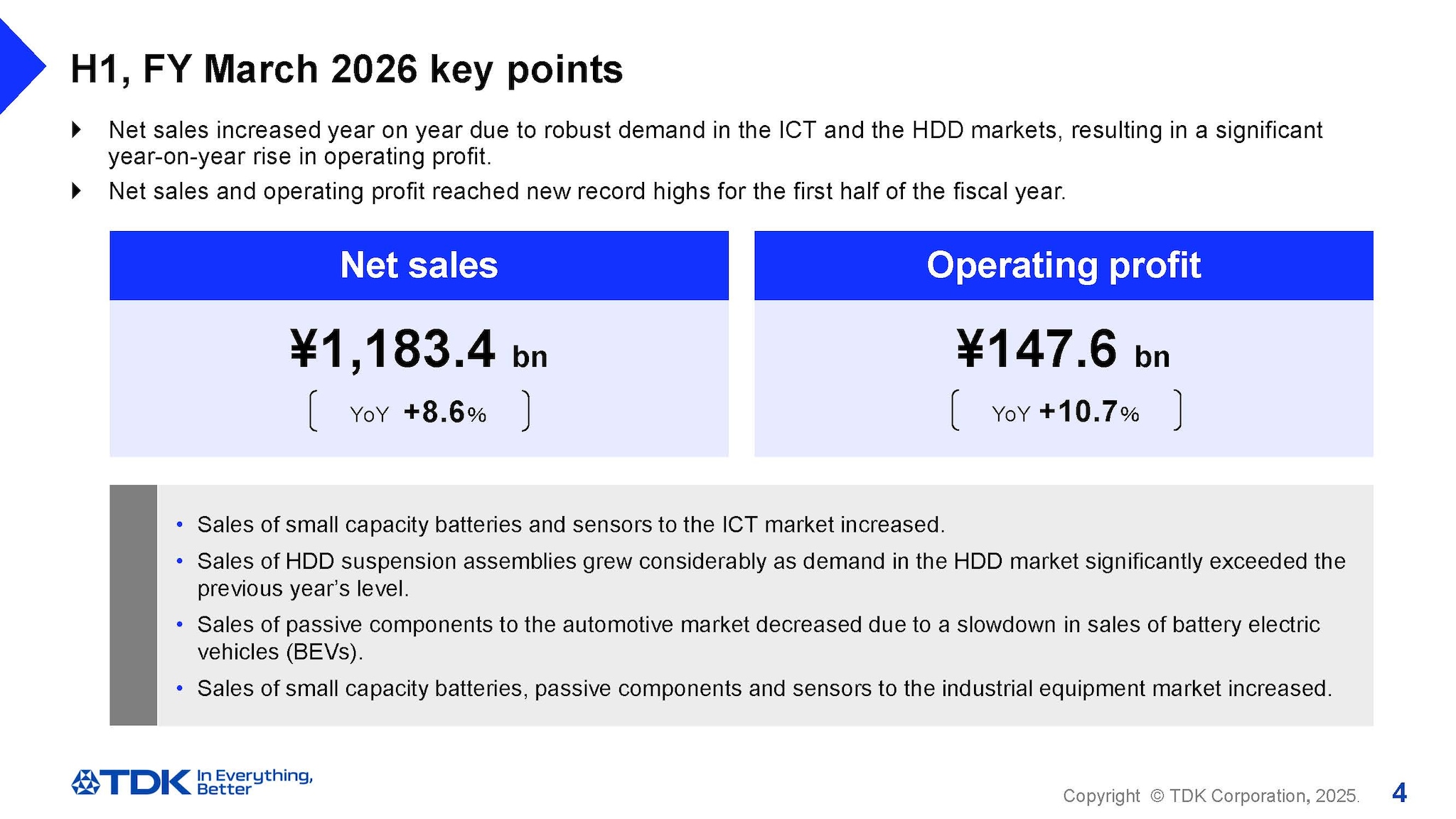 H1, FY March 2026 key points