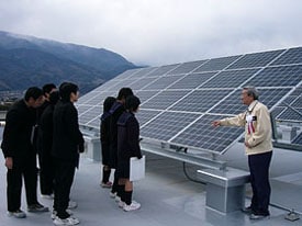 地元中学生の見学学習