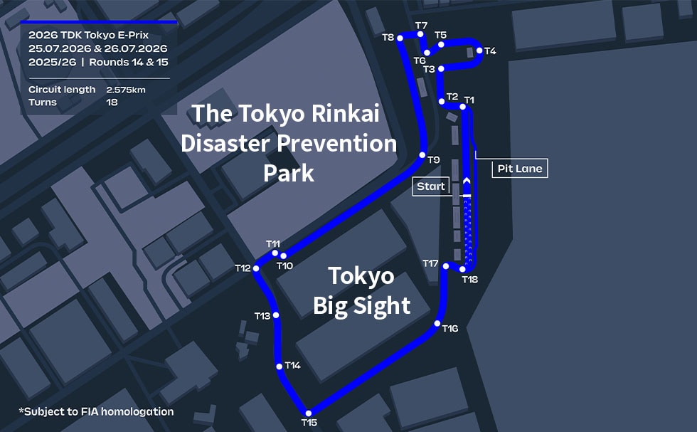 Tokyo E-Prix circuit map