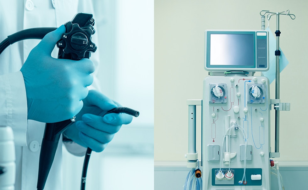 Examples of electronic equipment in clinical settings