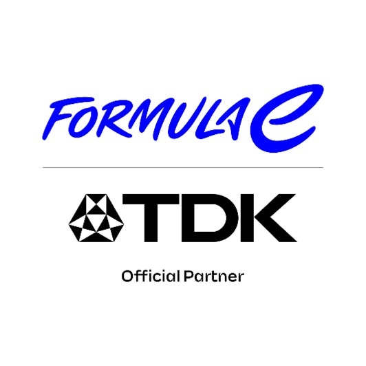 Composite logo of Formula E and TDK