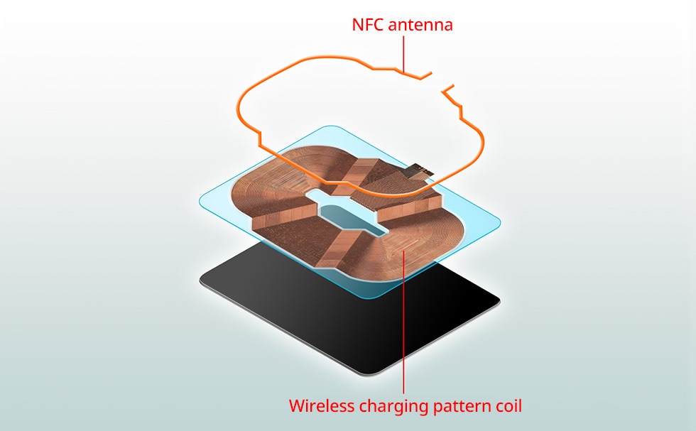 Integrated NFC antenna
