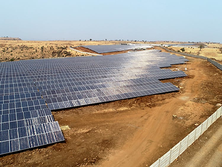 Using renewable energy from a large-scale solar power generation facility