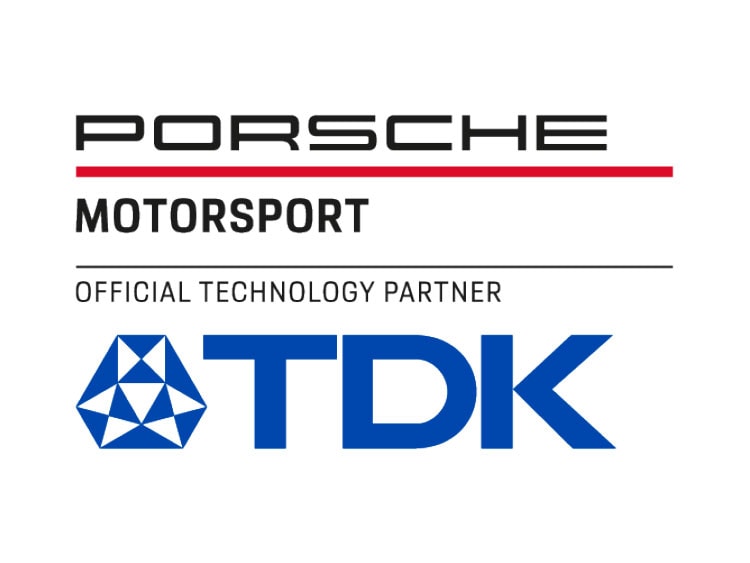Composite logo of Porsche Motorsport and TDK