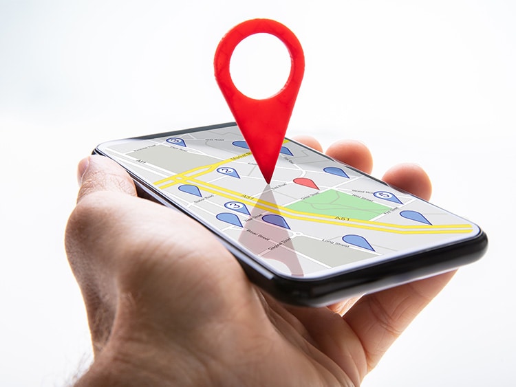 Image of positioning with a smartphone