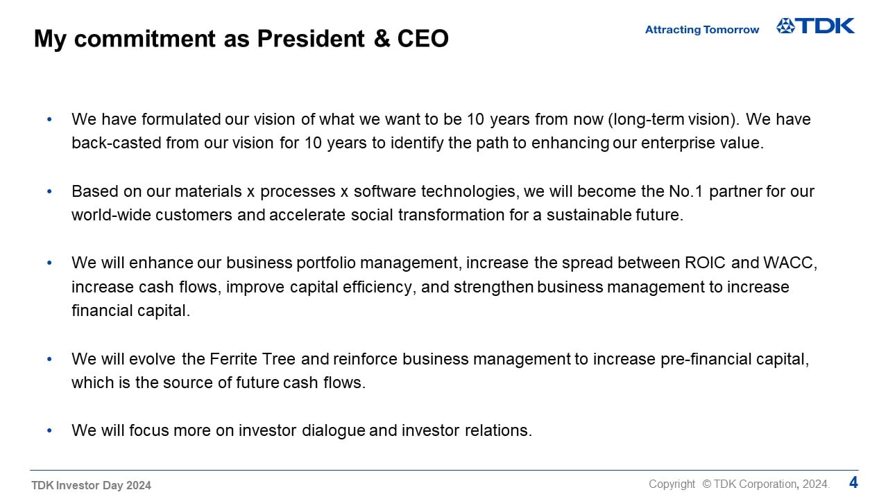 My commitment as President & CEO