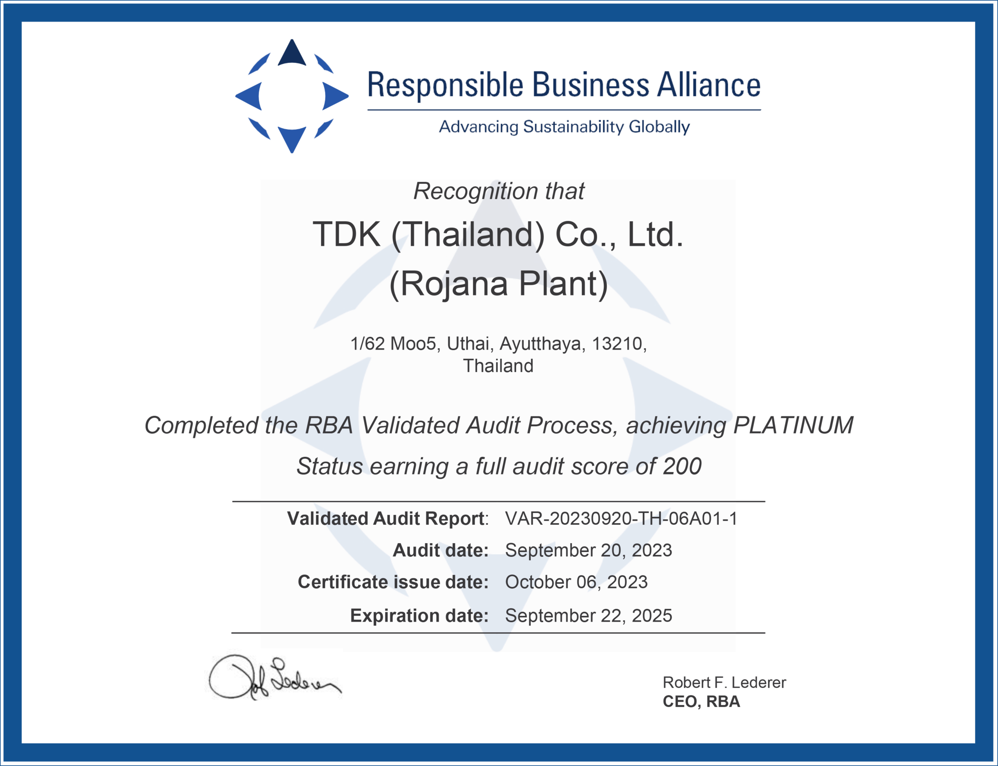 TDK (Thailand) Co., Ltd. (Rojana Plant)2